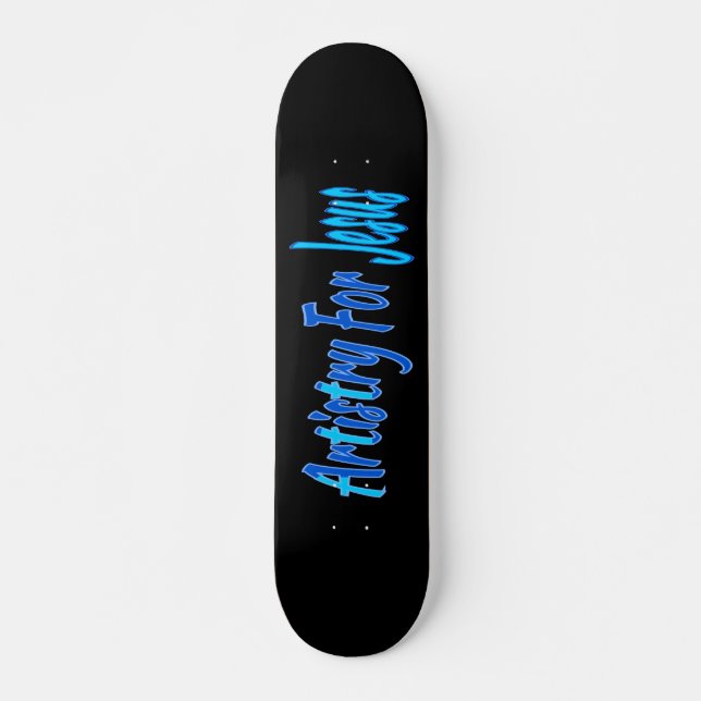 Artistry For Jesus 3 Crosses Blue Skateboard (Vorne)