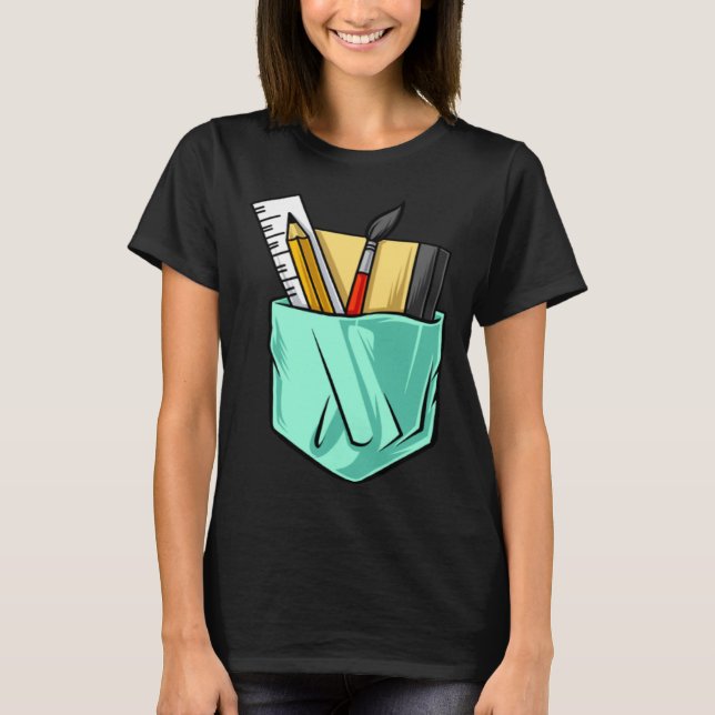 Artists Artist Tools  Cute Pocket T-Shirt (Vorderseite)