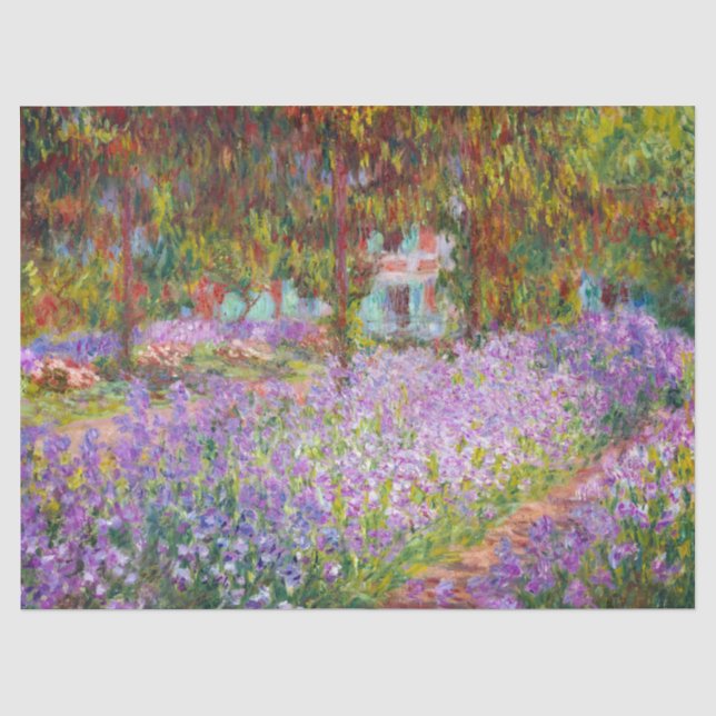 Artist's Garden at Giverny von Claude Monet Seidenpapier (Vorderseite)