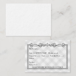 Artists leere ACEO Miniaturkunstkarten mit COA Visitenkarte