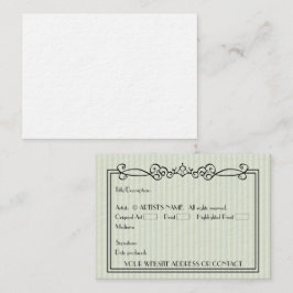 Artists leere ACEO Miniaturkunstkarten mit COA Visitenkarte