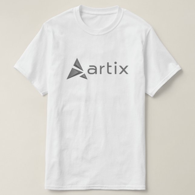 Artix greyscale Logomarke auf Kasten T-Shirt (Design vorne)
