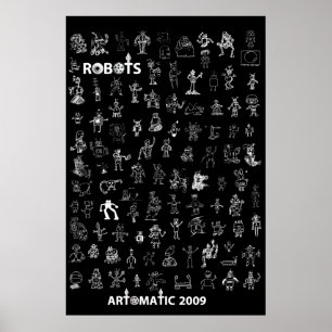 Artomatic Robots 2009 Poster 3 - Black Edition