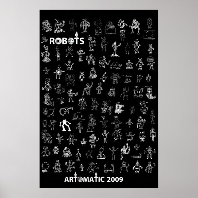 Artomatic Robots 2009 Poster 3 - Black Edition (Vorne)