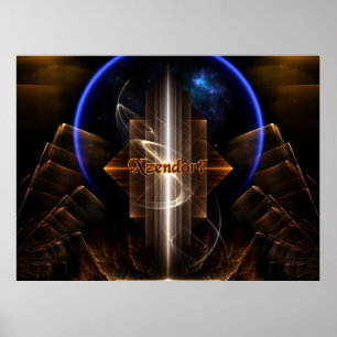 Artrillian-Bereich Xzendor7 Fraktal Art Poster