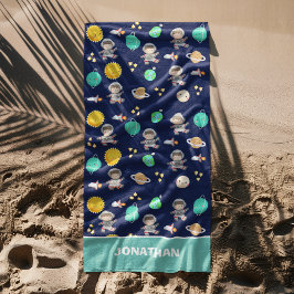 Artronaut and Spaceship for Children Strandtuch