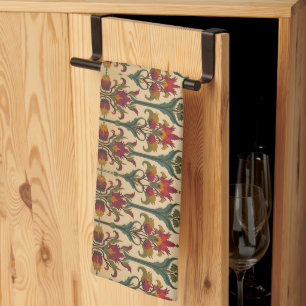 Arts & Crafts Craftsman- und Mission-Fries floral Geschirrtuch