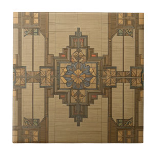 Arts & Crafts Craftsman- und Mission-Stil floral Fliese