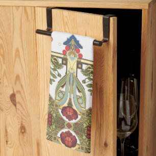Arts & Crafts Craftsman- und Mission-Stil floral Geschirrtuch