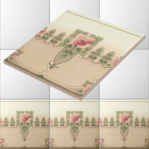 Arts & Crafts oder Mission Stil Rosenhecke Fliese
