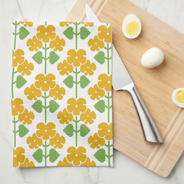 Arts Jaunes & Artisanat Primroses Serviette de cui (Quart Plié)