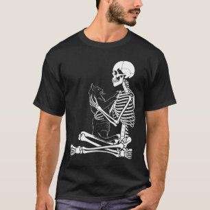 Arts Kitty Skelett Halloween Kostüm Schädel Und Ka T-Shirt