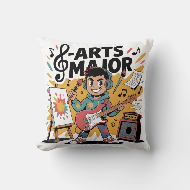 Arts Major Boy - Illustration Einzigartige Schöpfu Kissen (Vorderseite)