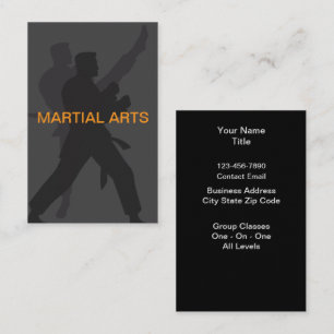 Arts martiaux Cartes de visite