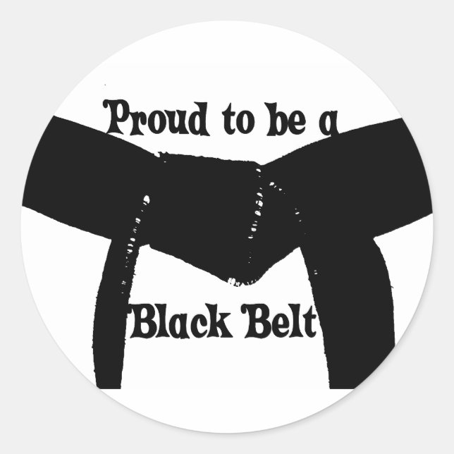 Arts martiaux Fiers d'être un Stickers ceinture no (Devant)