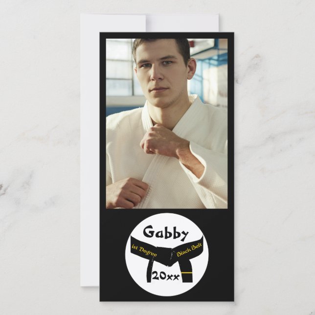 Arts martiaux Premier degré Ceinture noire Carte p (Devant)