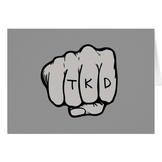 Arts Martiaux TKD Taekwondo Fist Grey (Devant Horizontal)