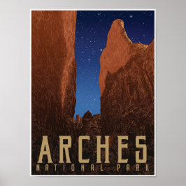 Arts National Park Travel Poster; Starscape Poster