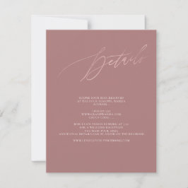 ArtsApp Chic Details Imitate Rose Gold Kalligraphi RSVP Karte