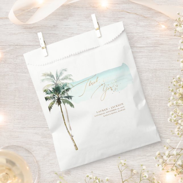 ArtsApp Chic Tropical Paradise Wedding Geschenktütchen (Ausgeschnitten)