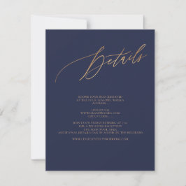 ArtsApp Elegant Details Imitate Gold Luxe Calligra RSVP Karte
