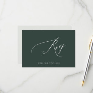 ArtsApp Élégant Vert Luxuriant RSVP Calligraphie L