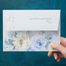 ArtsApp Elegant Watercolor Dusty Blue Rose