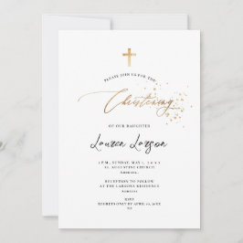 ArtsApp Elegante Imitate Gold Calligraphy Christen Einladung