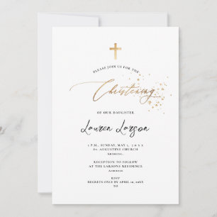 ArtsApp Elegante Imitate Gold Calligraphy Christen Einladung