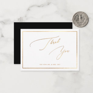 ArtsApp Faux Gold Luxe Kalligrafie Danke Mitteilungskarte