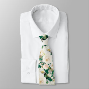 ArtsApp H2 Alabaster Cream Rosen Hochzeit Krawatte
