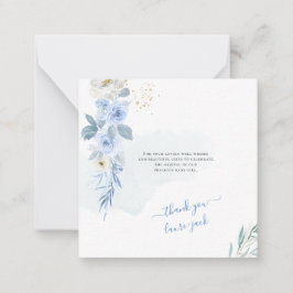 ArtsApp H2 Baby Blue Rose Dusche Vielen Dank Mitteilungskarte