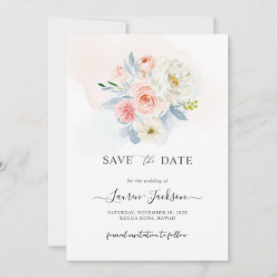ArtsApp H2 Blue Blush Pink Botanical Card Einladung