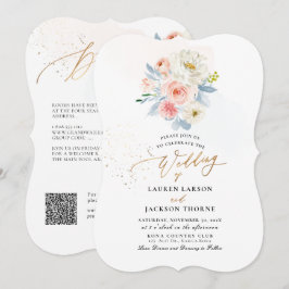 ArtsApp H2 Dusty Blue Blush Pink Botanical Einladung