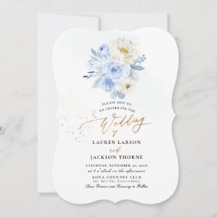 ArtsApp H2 Dusty Blue Rose Hochzeit Einladung