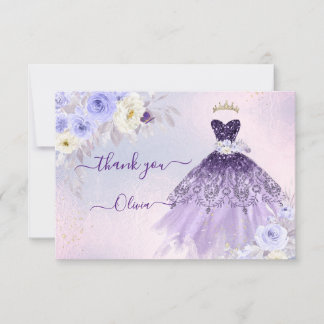 ArtsApp H2 Ombre Lila Sparkling Quinceanera Einladung