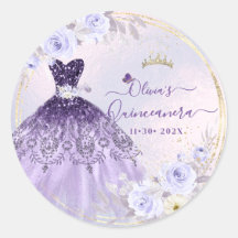 ArtsApp H2 Ombre Lila Sparkling Quinceanera