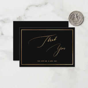 ArtsApp Imitate Gold Luxe Calligraphy Vielen Dank Mitteilungskarte