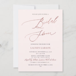 ArtsApp Imitate Rose Gold Calligraphy Brautparty Einladung
