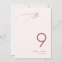 ArtsApp Imitats Rose Gold Luxe Kalligrafie Tabelle Einladung