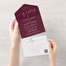 ArtsApp Moderne Kalligrafie Burgundy Wedding