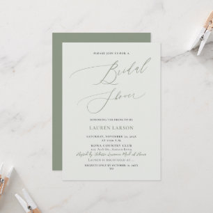 ArtsApp Olive+Sage Calligraphy Brautparty Einladung