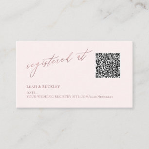 ArtsApp QR-Code-Registrierung Faux-Roségold-Schrif Begleitkarte