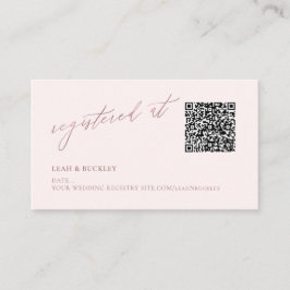 ArtsApp QR Code Registry Imitate Rose Gold Script Begleitkarte