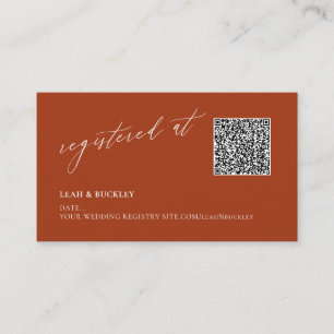 ArtsApp QR Code Rust Orange Registry Calligraphy Begleitkarte