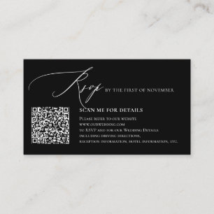 ArtsApp QR RSVP, elegante Luxus-Kalligrafie in Sch Begleitkarte