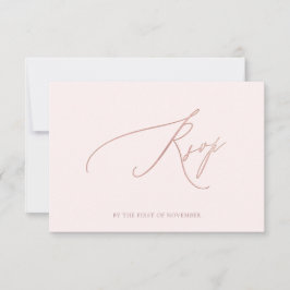 ArtsApp UAWG Imitate Rose Gold Luxe Calligraphie RSVP Karte
