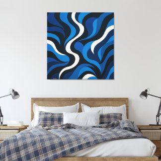 Artsy Blue Wall Decor Leinwanddruck