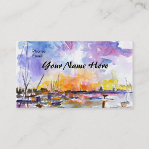 Artsy Charleston Watercolor Carte de visite par Gi