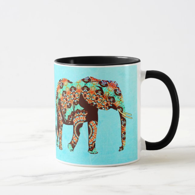 Artsy Colorful Elephant Mug (Droite)